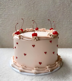 Delicate Hearts Cake