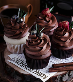 Divine Berry Choco Cupcakes