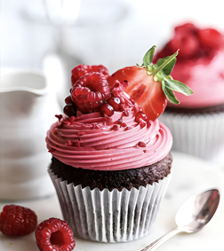 Dreamy Pink Berry Cupcakes