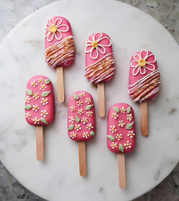 Dreamy Pink Cakesicles