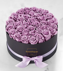 Dreamy Purple Rose Hatbox