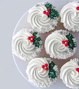 Frosted Christmas Cupcakes