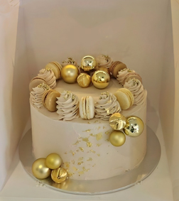 Glimmering New Year Celebration Cake