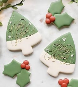 Glittering Pine Cookies