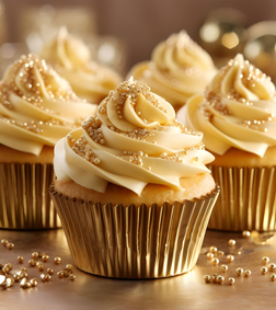 Golden Glow Cupcakes