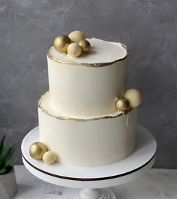 Golden Grace Tier Cake