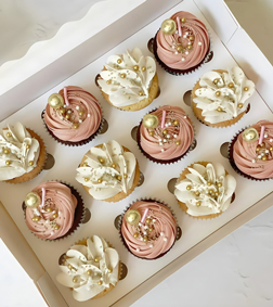 Golden Whimsy Cupcakes