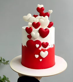 Hearts Afloat Cake