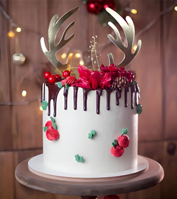 Holiday Reindeer Cake