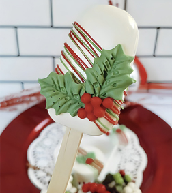 Holly Christmas Cakesicles