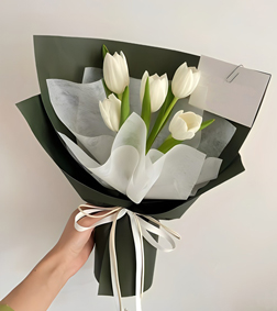 Ivory Grace Tulip Bouquet