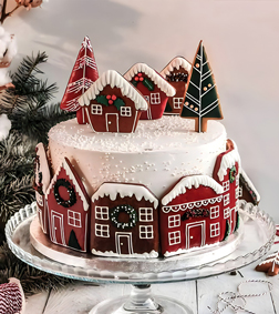 Joyful Snowfall Cake