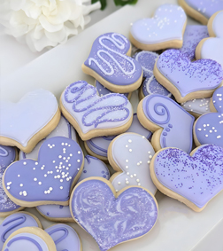 Lavender Heart Cookies