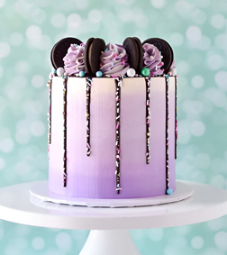 Lilac Charm Oreo Cake