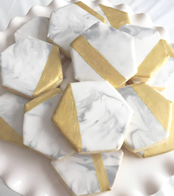 Marble Luxe Hexagons