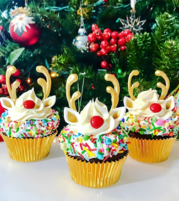 Merry Reindeer Cupcakes