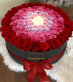 Ombre Rose Box Arrangement