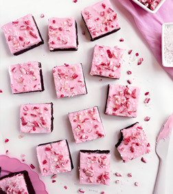 Pink Brownie Squares