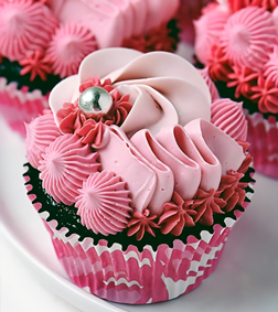 Pink Ruffle Cupcakes