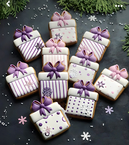 Purple Gift Cookies