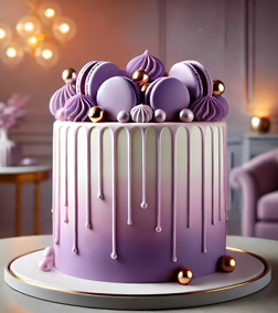 Purple Macaron Cake