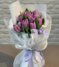 Purple Tulip Whisper Bouquet