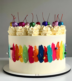 Rainbow Cherry Cake