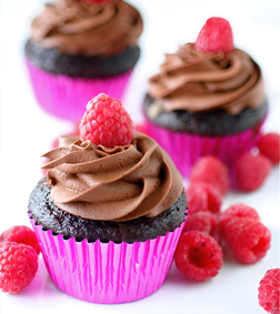 Raspberry Choco Cupcakes