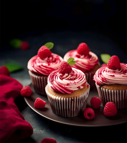 Raspberry Symphony Cupcakes