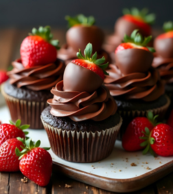 Rich Strawberry Cupcakes