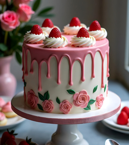 Rosette Strawberry Cake