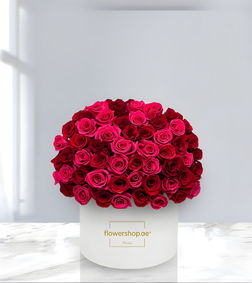 Ruby Romance Rose Hatbox