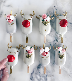 Rudolph’s Red Nose Cakesicles