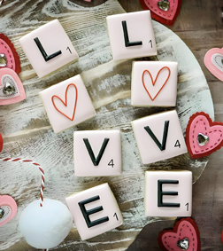 Scrabble Love Cookies