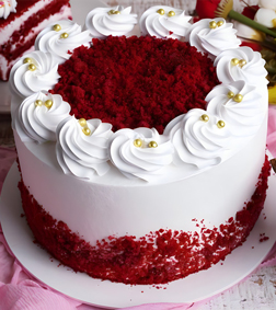 Snowy Red Velvet Cake