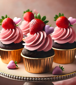 Strawberry Chocolate Cupcakes