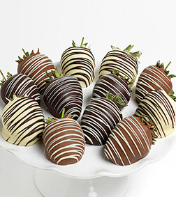 Ultimate Triple Chocolate Covered Strawberries - Dozen